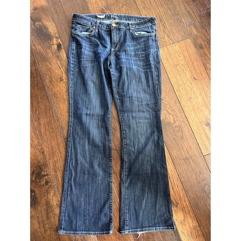 Kut from the Kloth Karen Baby Bootcut Jeans Dark Wash Stretch Denim 14